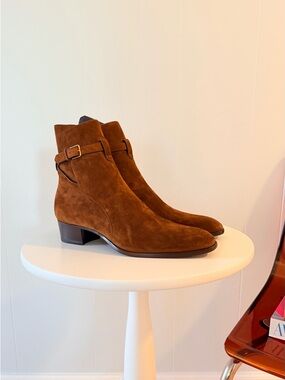 Saint Laurent Suede Wyatt Jodhpur Boots EU 46 *Never Worn*